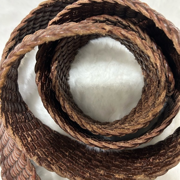 Ralph Lauren Brown Braided Leather Belt size 46 - Picture 2 of 3